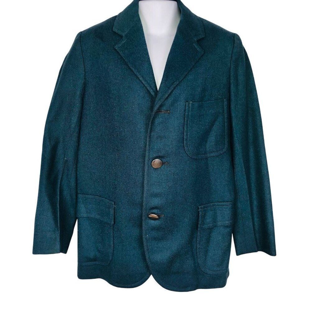 Vintage Kentfield Jordan Marsh Boys S Sports Coat Blue Blazer